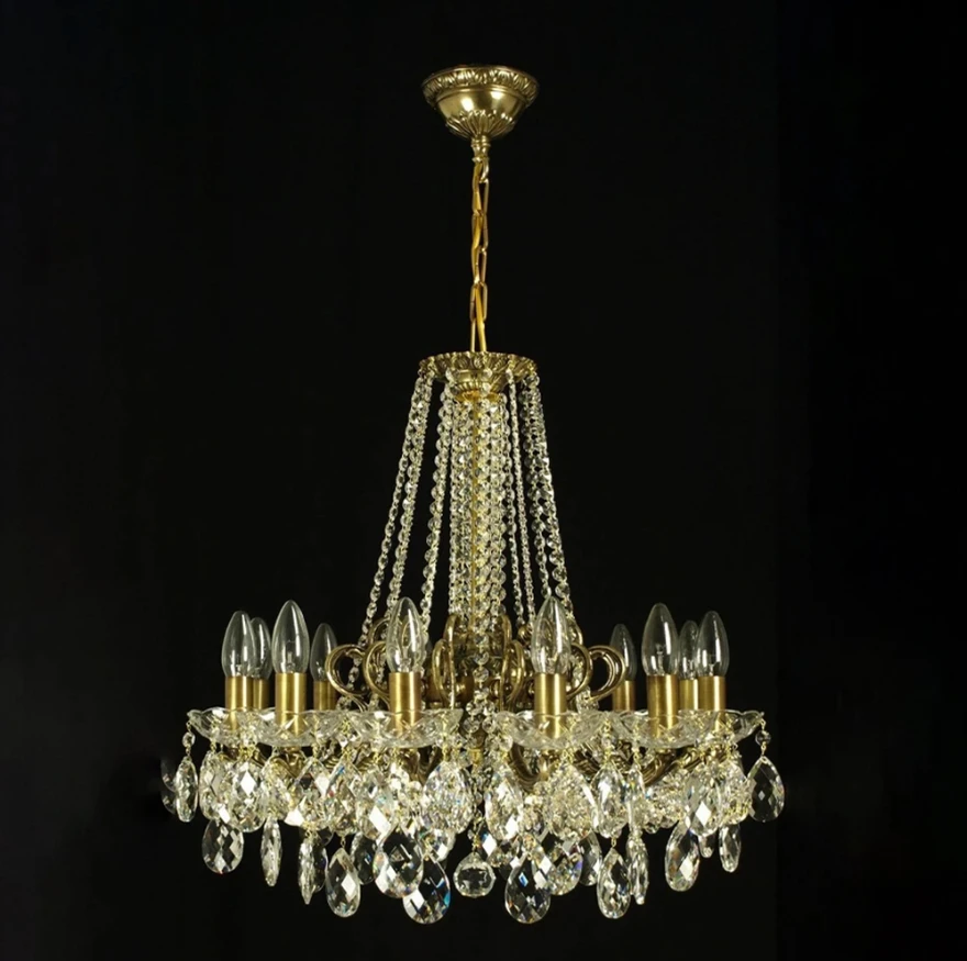 Taurus brass chandelier